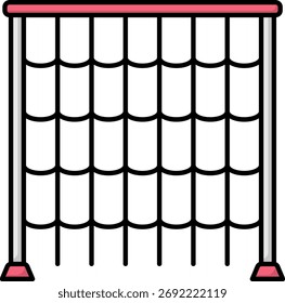 Ilustración de icono de Vector de red de gol de fútbol
