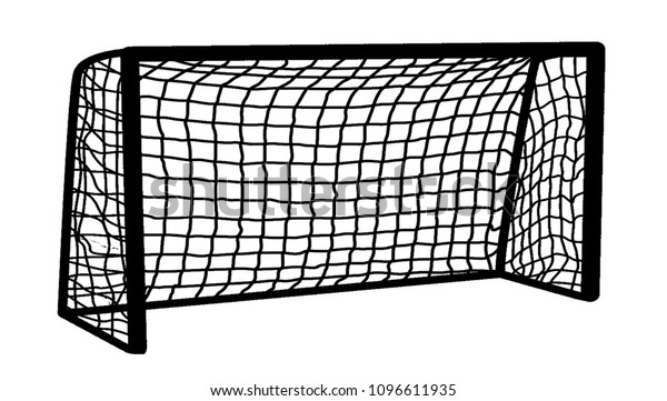 Soccer Goal On White Background Vector Stock Vector (royalty Free 