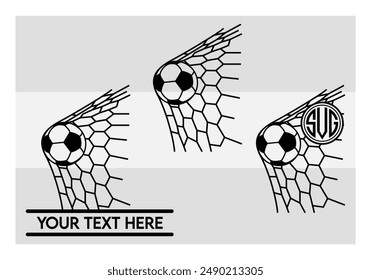 Soccer Goal Post With ball, Net, Sports, Soccer ball, Game, Goalpost Silhouette, Soccer Goal. ball, 