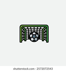 Soccer goal post icon flat vector design