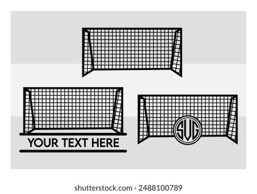 Soccer Goal Post, Net, Sports, Soccer Goal, Game, Goalpost Silhouette, Soccer Goal.