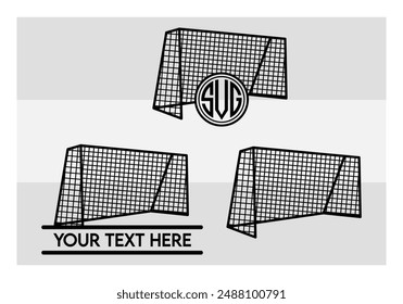 Soccer Goal Post, Net, Sports, Soccer Goal, Game, Goalpost Silhouette, Soccer Goal.