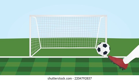 Soccer goal posts. vector illustration
