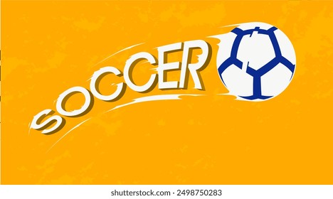 SOCCER GOAL. a soccer sport concept design with an illustration of a flying ball. National sports day celebration, football match