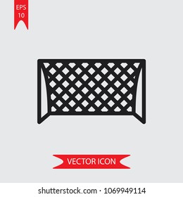 Soccer goal vector icon 