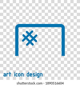 soccer goal vector icon on an abstract background