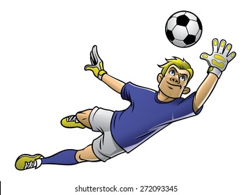 soccer goalkeeper in action