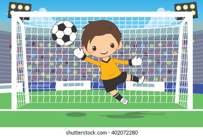 soccer goalkeeper catching ball