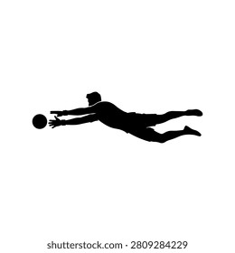 Soccer Goalkeeper Double Hand Save Vector