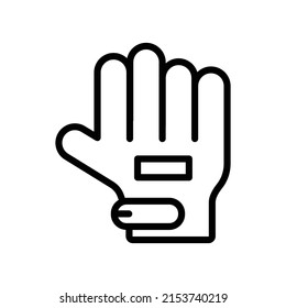 Soccer goalkeeper gloves icon vector. sport , soccer, football. line icon style. simple design editable. Design simple illustration