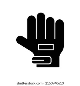Soccer goalkeeper gloves icon vector. sport , soccer. solid icon style. simple design editable. Design simple illustration
