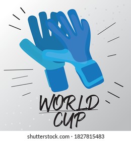 Fußball-Torhüter-Handschuhe. Fußballuniform - Vektorgrafik