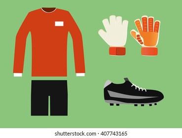 soccer goalkeeper kit vector