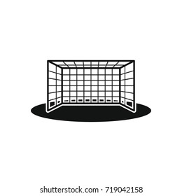 Soccer goalpost icon. Black simple silhouette illustration of Soccer goalpost vector icon for web isolated on white background