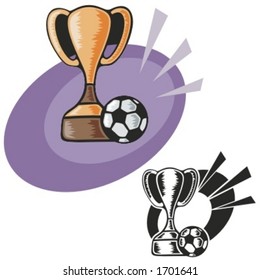 Soccer gold cup. Vector illustration