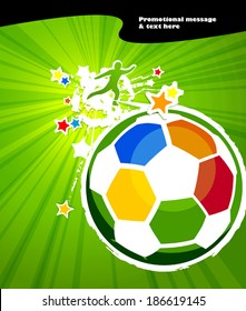 Soccer graphic design background. come with layers.