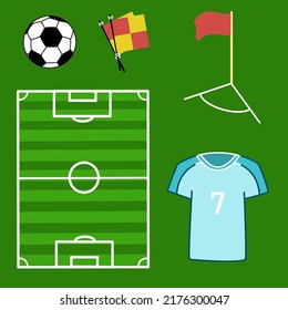 Soccer, great design for any purposes. Concept illustration. Vector background. Soccer ball.