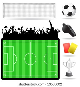 soccer great set vector