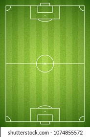 Soccer green field empty with grass texture. Vector illustration.