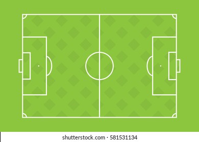 Soccer green grass field vector background illustration. Football sport field soccer game illustration with texture grass.