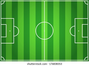 Soccer green striped field background