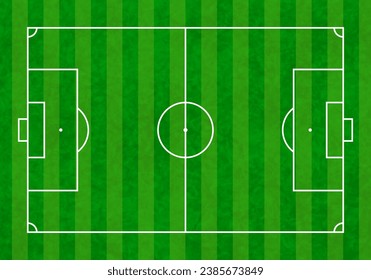 Campo de fútbol sobre fondo verde
