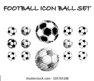 Soccer grunge ball set