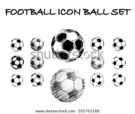 Soccer grunge ball set