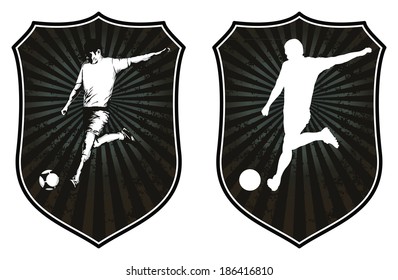 soccer grunge shield