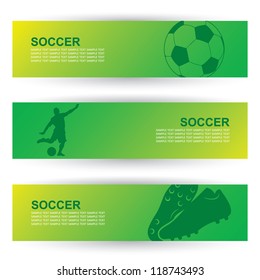 Soccer headers - vector illustration