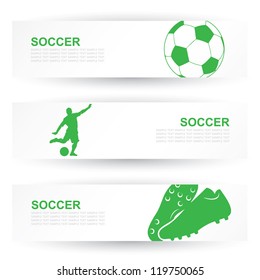 Soccer headers - vector illustration