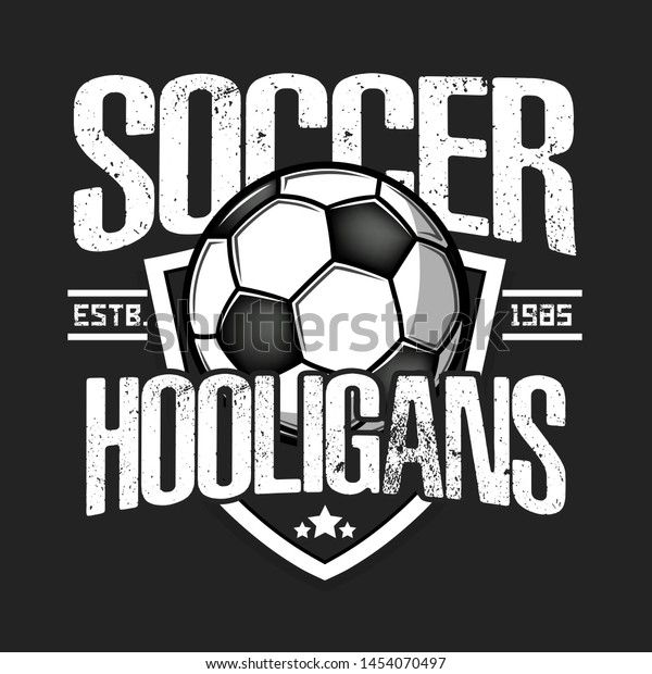 Soccer Hooligans Spirit Soccer Logo Design Stock Vector Royalty