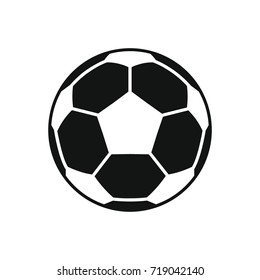 Soccer icon. Black simple silhouette illustration of Soccer vector icon for web isolated on white background