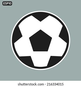 soccer icon, flat design
