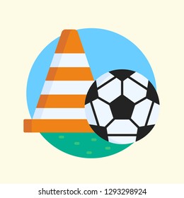 Soccer Icon Rounded Vector Graphic Download Template Modern