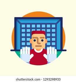 Soccer Icon Rounded Vector Graphic Download Template Modern