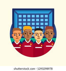 Soccer Icon Rounded Vector Graphic Download Template Modern