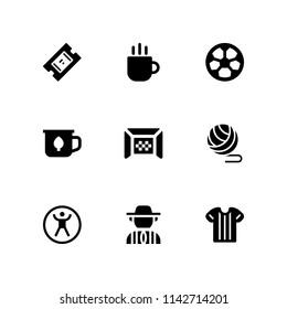 soccer icon set. argentinian, ticket and ball vector icon for graphic design and web