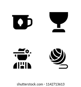 soccer icon set. ball, german and cup vector icon for graphic design and web