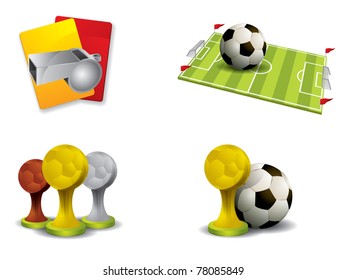 Soccer icon set vector