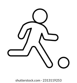 Soccer icon in thin line style