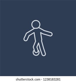 Soccer icon. Trendy flat vector line Soccer icon on dark blue background from sport collection. 