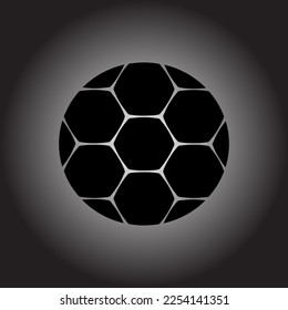 soccer icon vector, black ball, used for logo