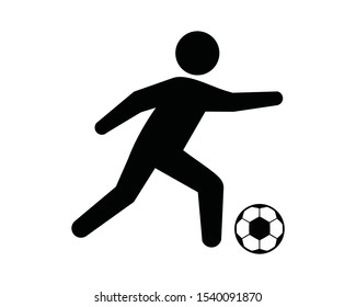 soccer icon vector isolated on white background