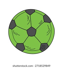 Icono de fútbol con fondo blanco Ilustración de stock de Vector