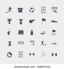 soccer icons. football symbols set