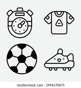 Iconos de fútbol. Gran vector para juegos, campeonatos, deportes, medios sociales, etc