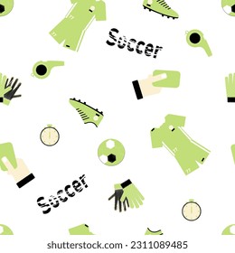 Los Iconos De Fútbol Son De Fondo Inalámbrico. Patrón editable en los swatches.