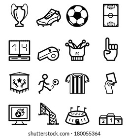 Soccer icons set