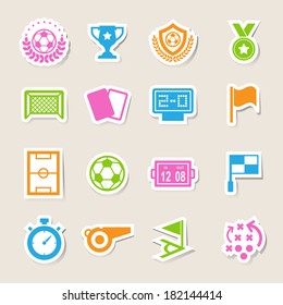 Soccer Icons set. Illustration eps10
